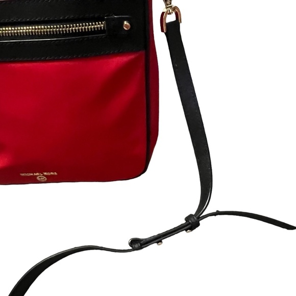 Michael Kors Nylon Leather-Trimmed Crossbody Bag, Red - Picture 8 of 13